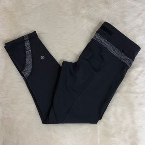 Lululemon Run Inspire Crops 6 Gray Capri Pants